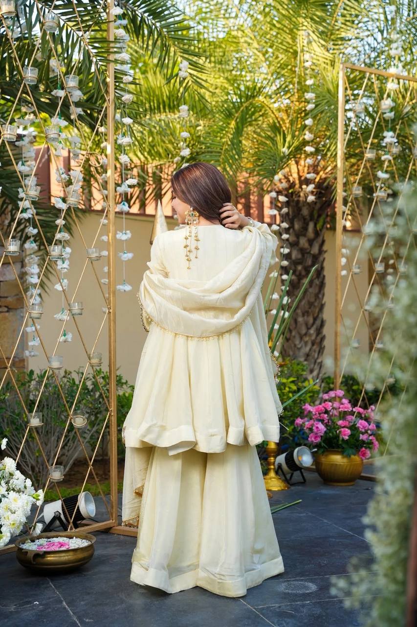 Aisha-SRK Real mirror work Plazzo kurta set - Image 3